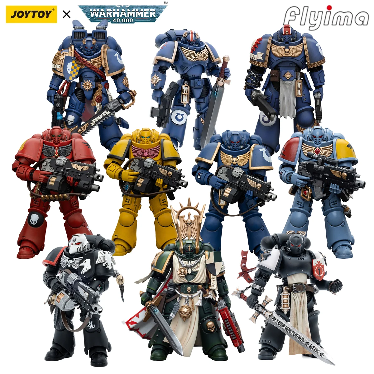 

[В НАЛИЧИИ] JOYTOY Warhammer 40K 1/18 Фигурка Ультрамарины Интерксессуры/Кровавые ангелы/Императорские кулаки/Космические волки NPCSModel