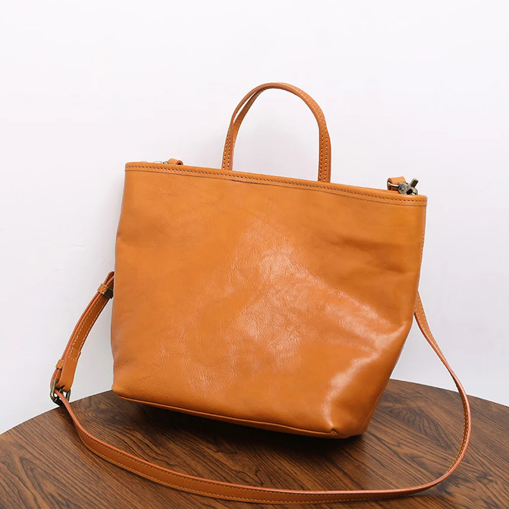 

2025 New Women Leather Handbags Tote Retro Bags