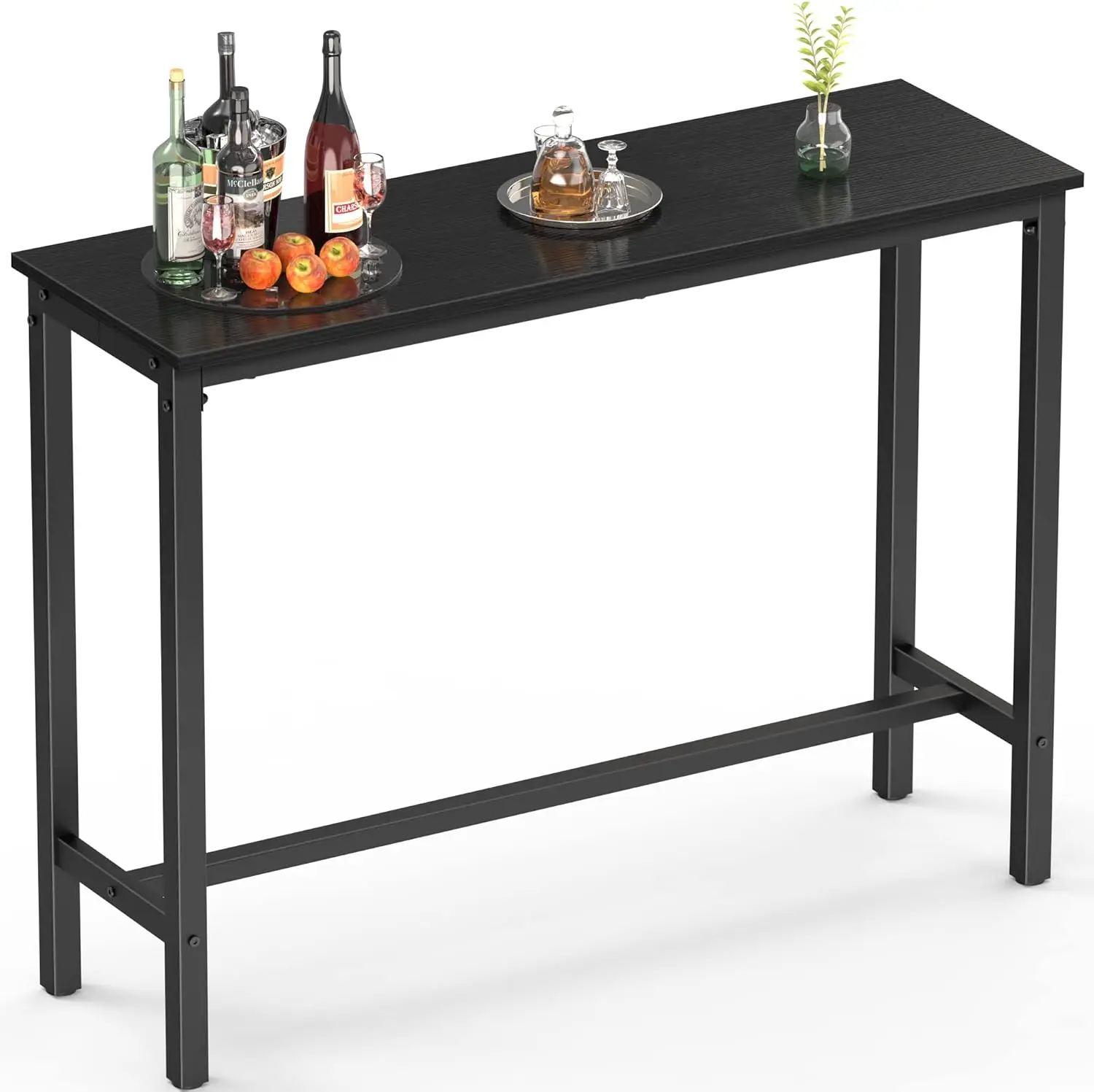 

Mr IRONSTONE Bar Table, 47" Pub Table High Top Table Rectangular Bar Height Table, for Narrow Space, Living Room, Sturdy Frame