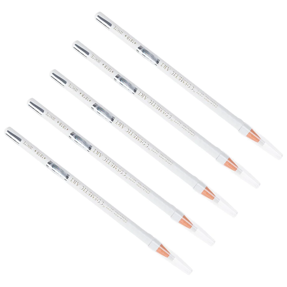 5 pièces crayon à sourcils blanc imperméable stylo de maquillage pour les femmes naturel tridimensionnel sourcils maquillage femmes crayons à sourcils