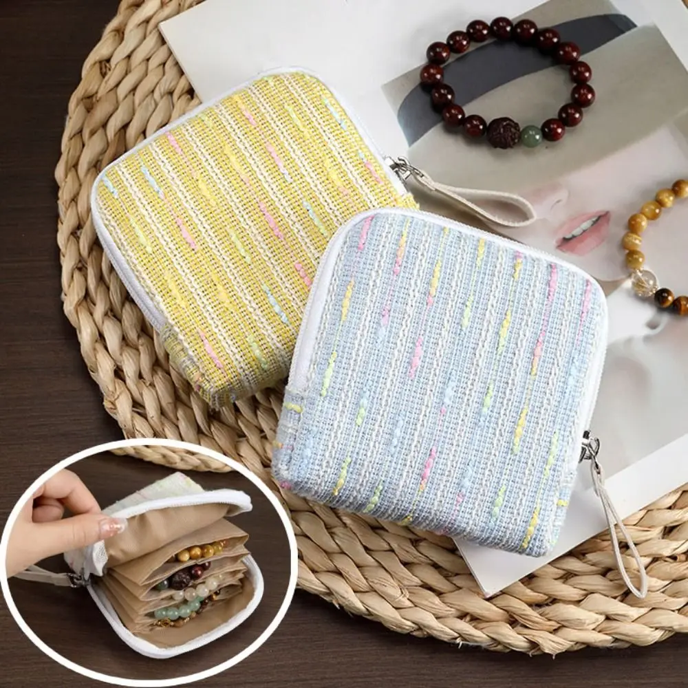 

Multi-Layer Jewelry Display Bag Holder Portable Bracelet Protective Bag Rings Necklace Necklaces Storage Pouch Home Organizer