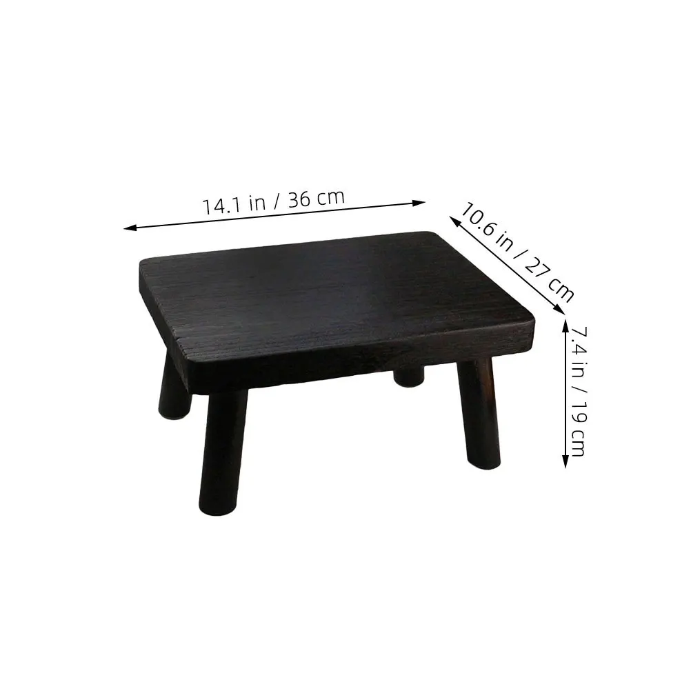 الخشب الصلب النمط الياباني طاولة شاي منخفضة مستطيلة مقعد خشبي صغير الشاي القهوة نافذة غرفة نوم استخدام مقعد خشبي