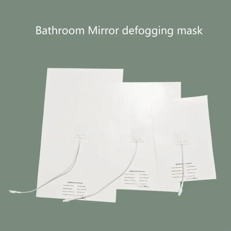 97QD Baño Película Redonda Redonda Anti-Fog 110 Vheating Paste Mirror Protective Película