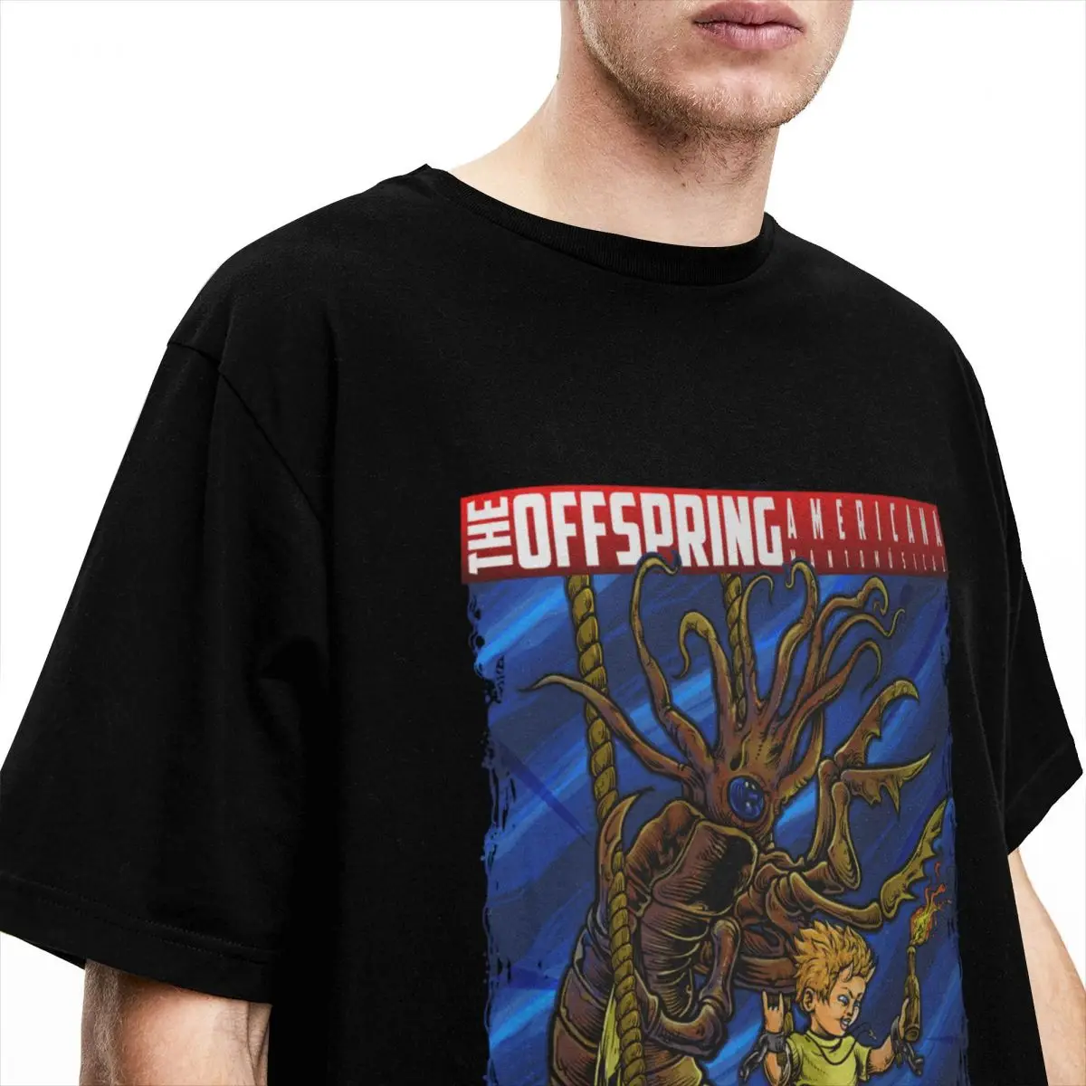 The Offspring Rock Band T Shirt Merchandise for Men Women Pure Cotton Novelty Round Neck Tee Shirt Short Sleeve Clothing