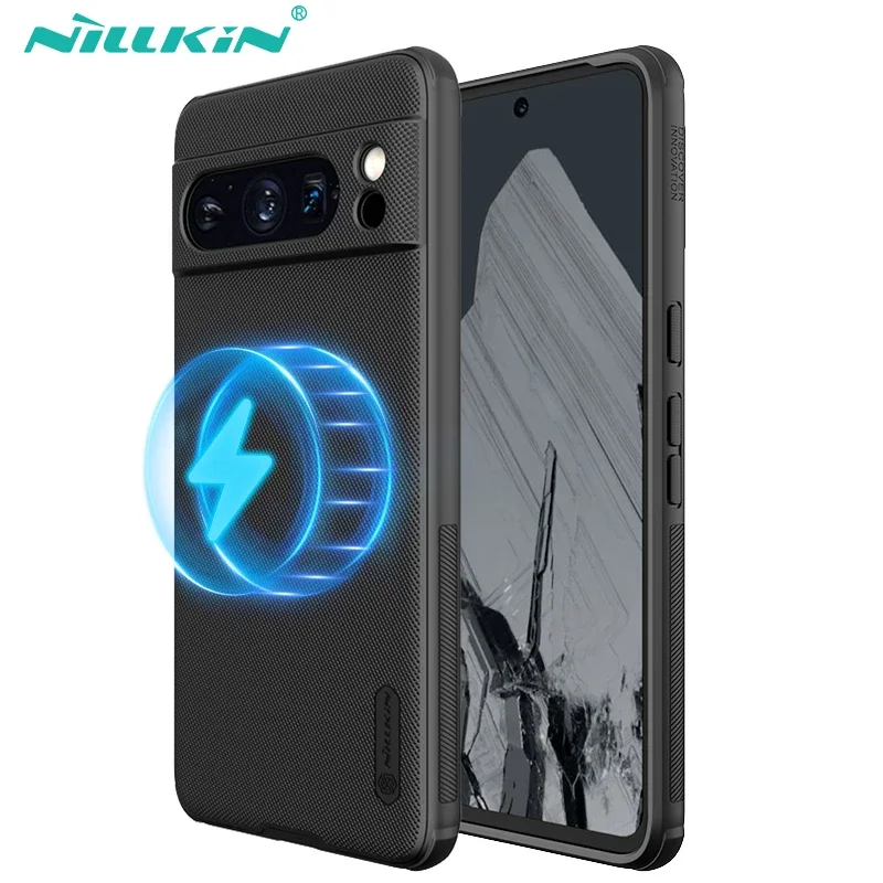 

For Google Pixel 8 Pro MagSafe Case NILLKIN Super Frosted Shield Pro Magnetic Wireless Charging Cover For Google Pixel 8