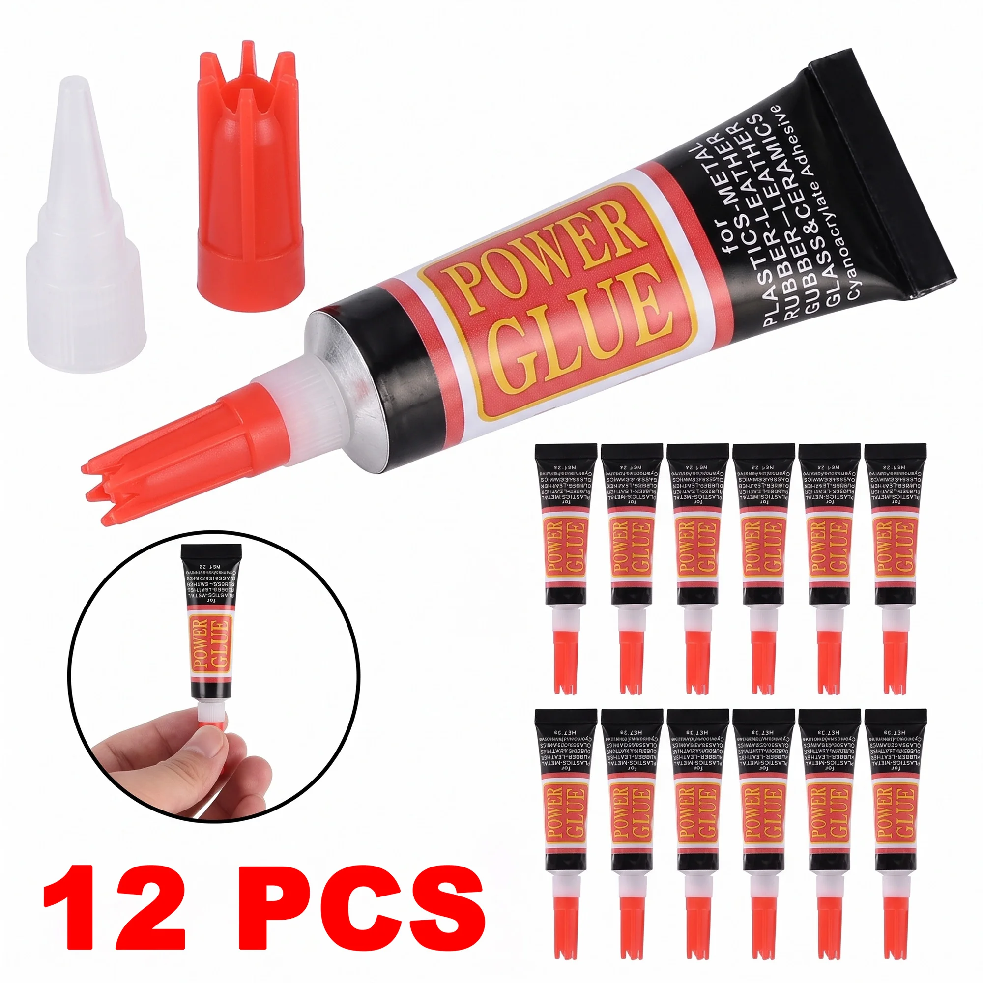 Shoe Repair Superglue Strong Adhesive Uv 12 Pcs Super Glue Liquid Tube 502 Quick Glue Repair Plastic Metal Glass Nail Glue