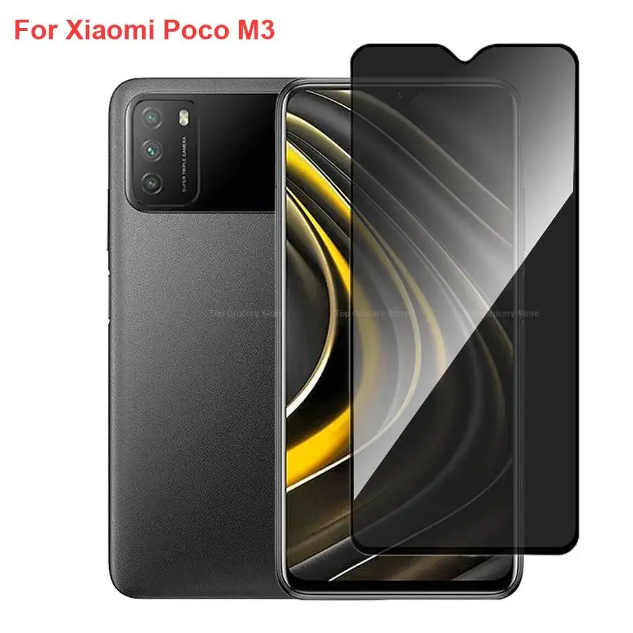 

Poco M3 Anti Spy Privacy Tempered Glass Protector Compatible For Xiaomi Pocom3 Full Cover Screen Phone Film