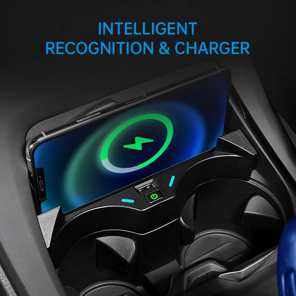 Car Wireless Charger For BMW X1 F48 F49 X2 F39 2016-2019 Mobile Charge Phone Holder Fast Charging USB Multi-port Accessories
