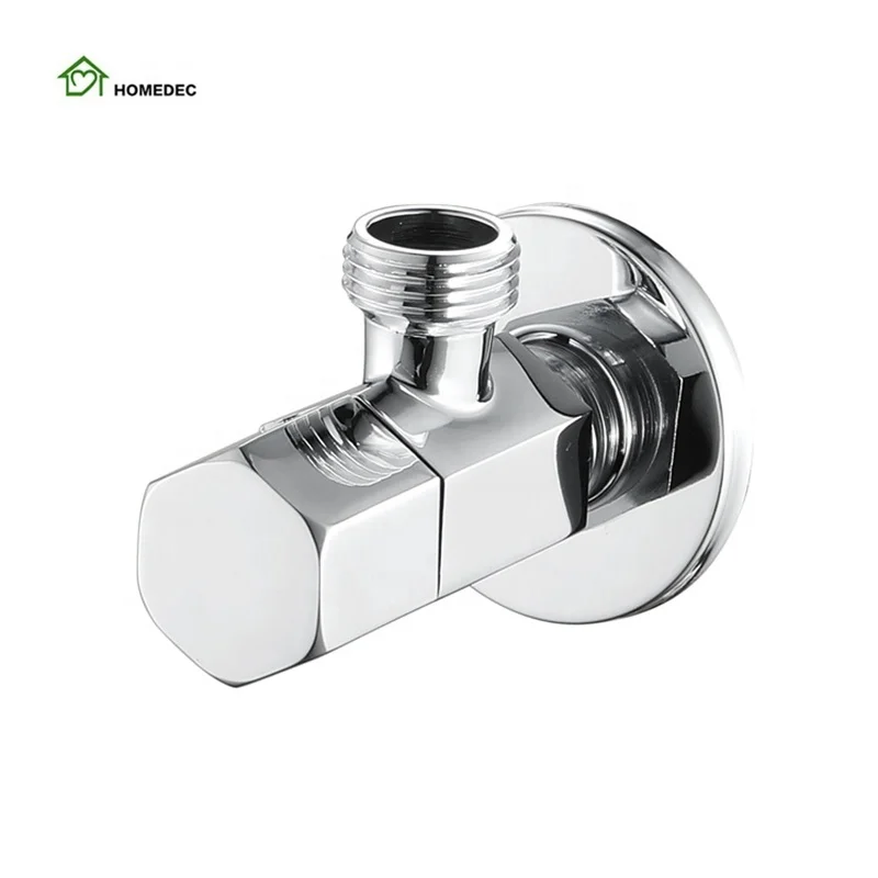 

High Quality 1/2 Inch Chrome Plated Brass Square Angle Valve For Kitchen For Toilet Hotel Shower Room Apartment For Shower Kits