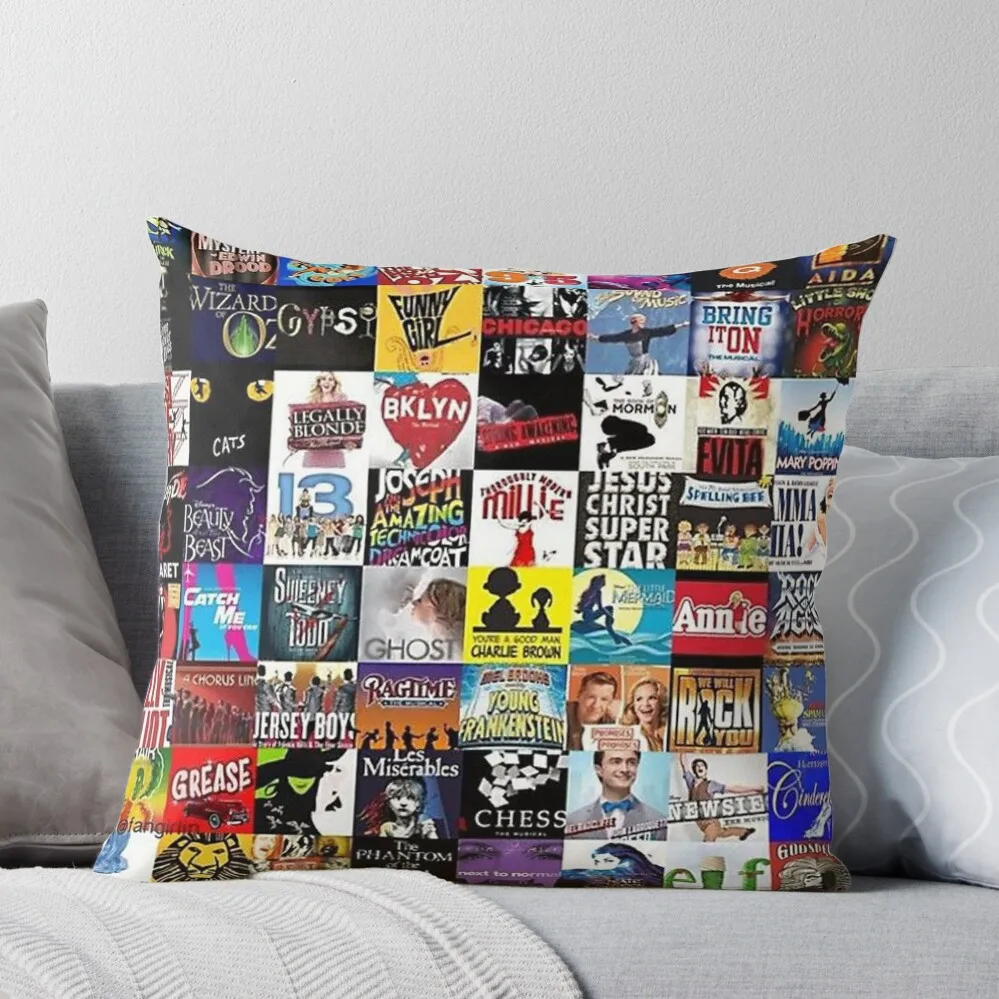 

Musicals Collage leggings Throw Pillow Pillows Aesthetic Pillowcases Cushion Covers Sofa