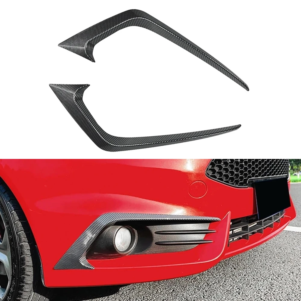 1Pair Front Bumper Fog Light Cover Wind Knife Spoiler Fog Lamp Eyebrow Trim For Ford Fiesta ST MK7 2012 2013 2014 2015 2016 2017