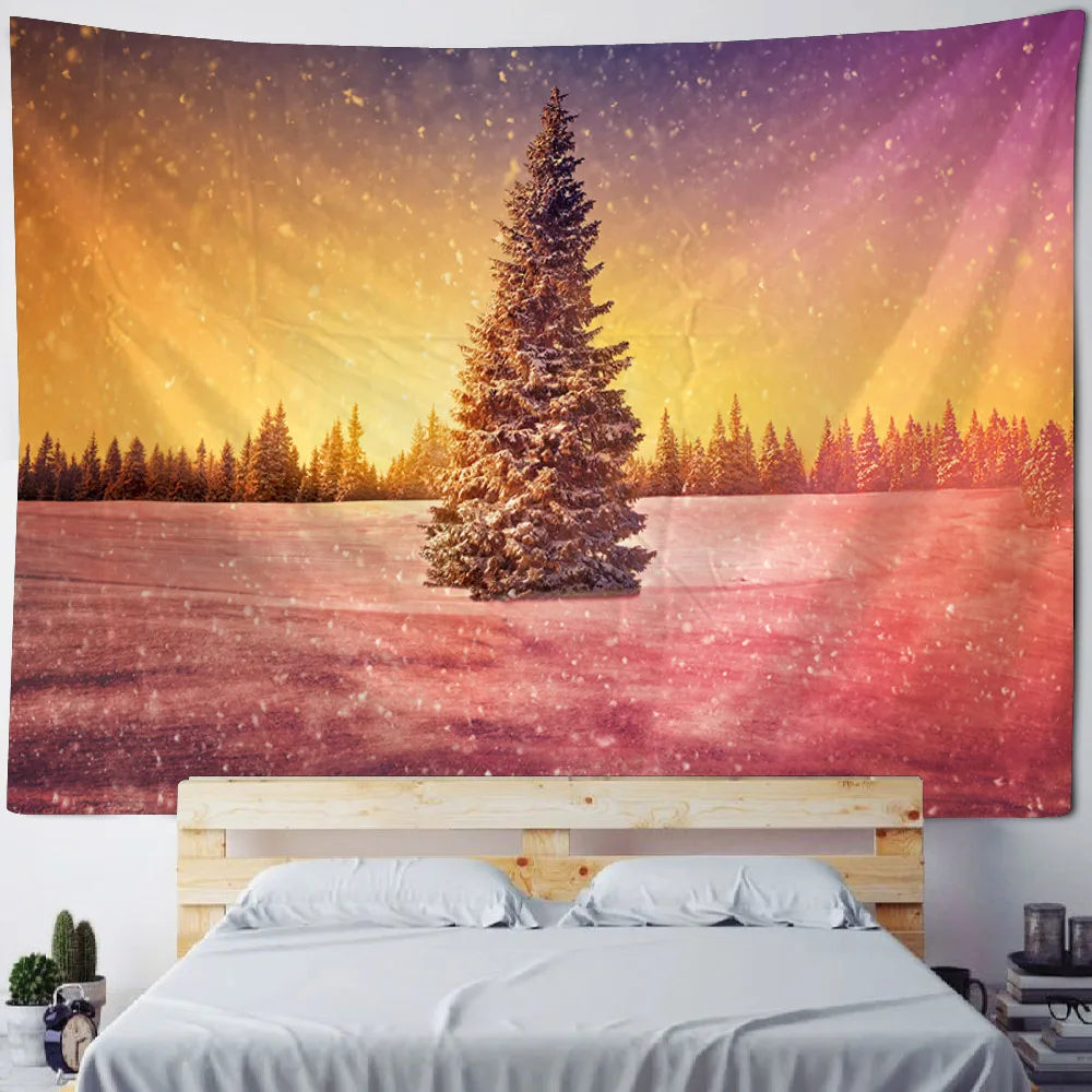 Christmas decorations, hanging on walls, living room, bedroom, home, New Year gifts, tapestries, wall hangings, holiday posters