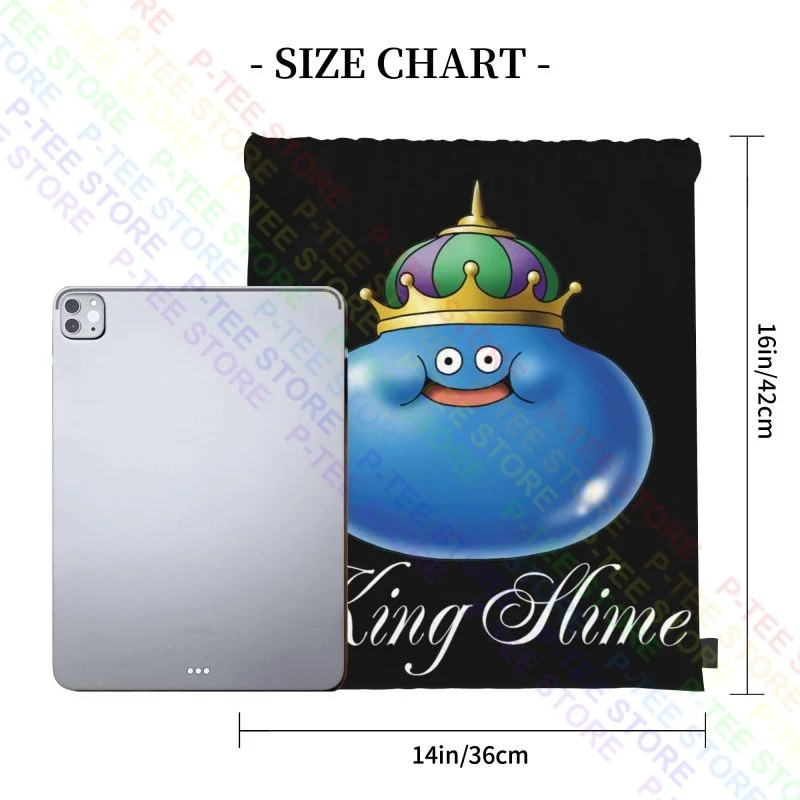 Dragon Quest King Slime Drawstring Bags Gym Bag Print Training Shopping Bag Bags For Travel