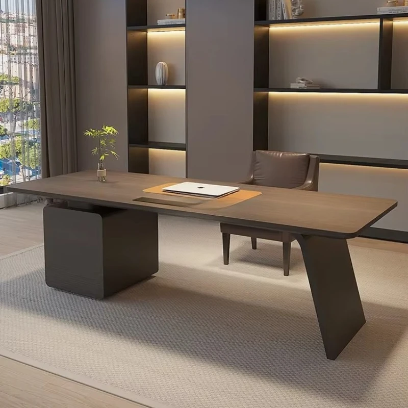 LTT minimalist desk light luxury modern solid wood study double home living room boss office senior computer desk