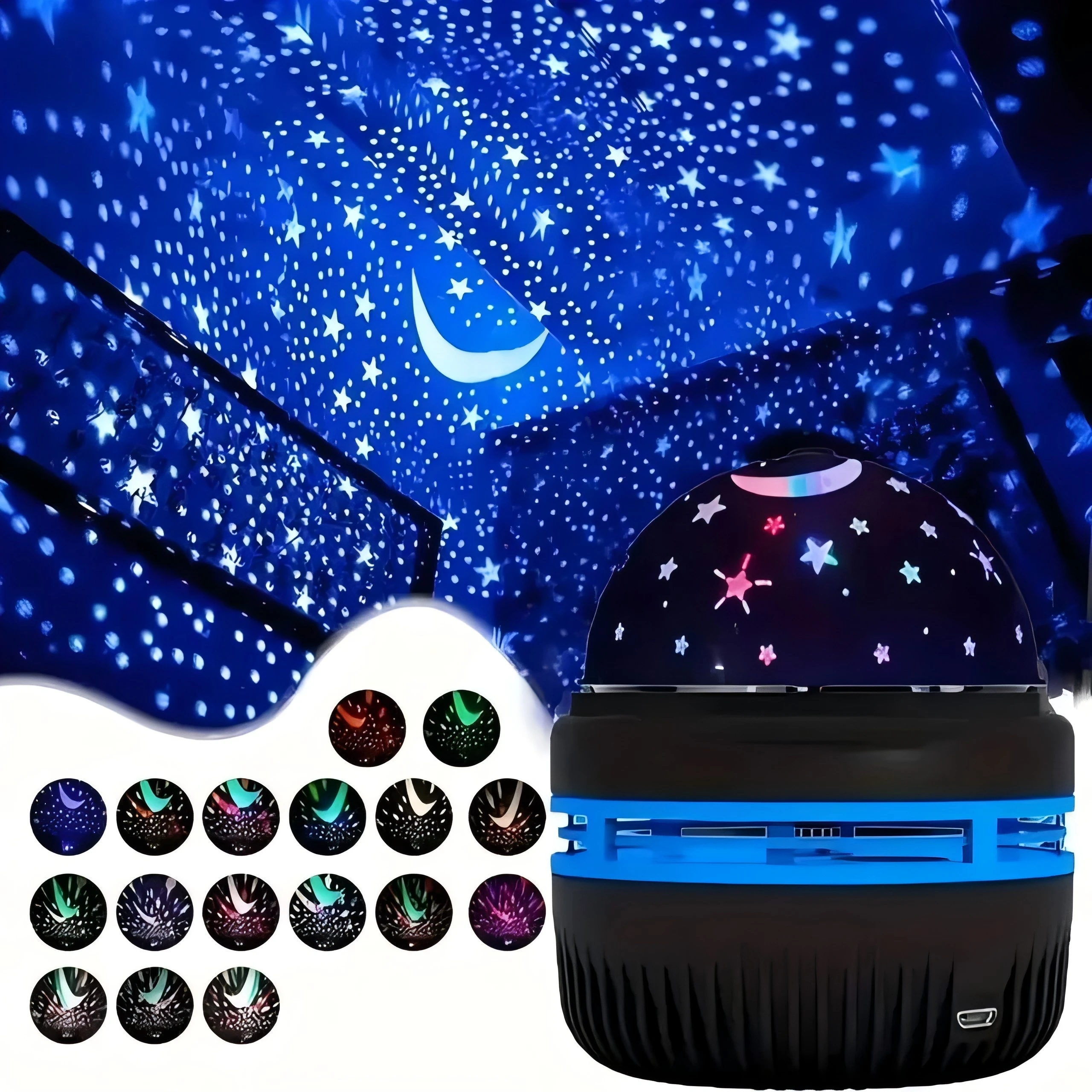 New Northern Light Starry Sky Projector Lamp Ocean Projector Lamp Bar Party Atmosphere Light Decoration Night Light Holiday Gift