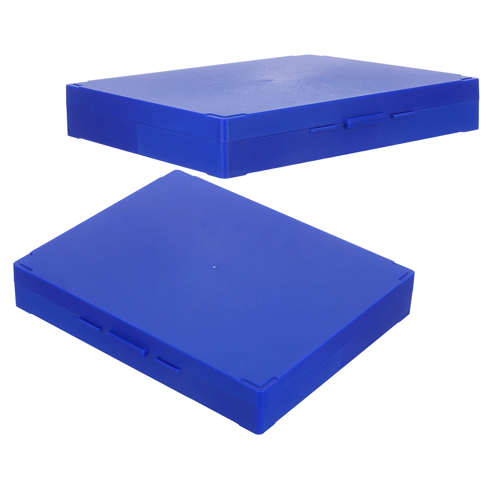 

2pcs Plastic Microscope Slide Storage Box Transparent Pathology Slide Organizer 100 Slides Holder Container With Lid