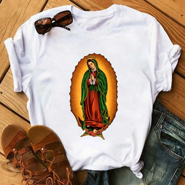 Parches de la Virgen Maria cristiana de Nuestra Senora de Guadalupe para ropa pegatinas de transferencia de calor camiseta DIY apliques para planchar AliExpress