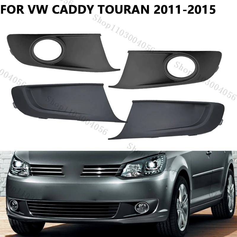 Für Volkswagen VW Touran Caddy 2011 2012 2013 2014 2015 Auto Frontstoßstange Nebelscheinwerfer-Abdeckung Nebellampen-Gitter 1T0853665P 1T0853666T
