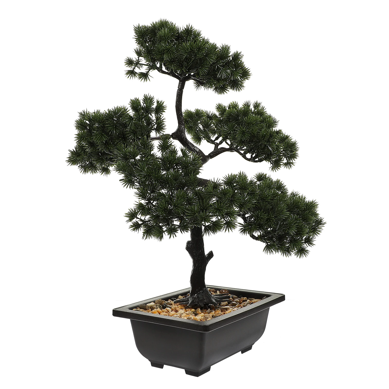 

Simulated Welcoming Pine Potted Plant Artificial Bonsai Tree Tall Fake Indoor Outdoor DecorBonsai Ornament Green Plants Potted
