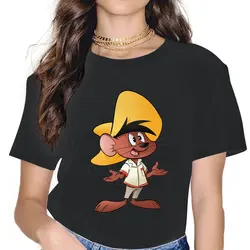 Cartoon Looney  Cute Girls Women T-Shirt Speedy Gonzales The Rat Death Squad 5XL Blusas Harajuku Casual Short Sleeve Oversized