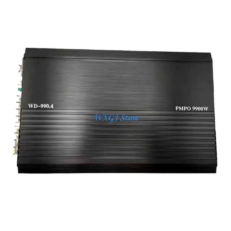 37JE Black 4 Channel Car Amplifier with Side Access for Vehicle Use