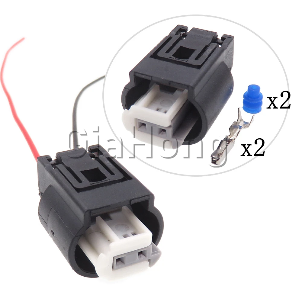 1 Set 2 Ways Automobile Parts 1718555-1 Car Waterproof Connector 1-968790-2 AC Assembly Auto Small Current Socket