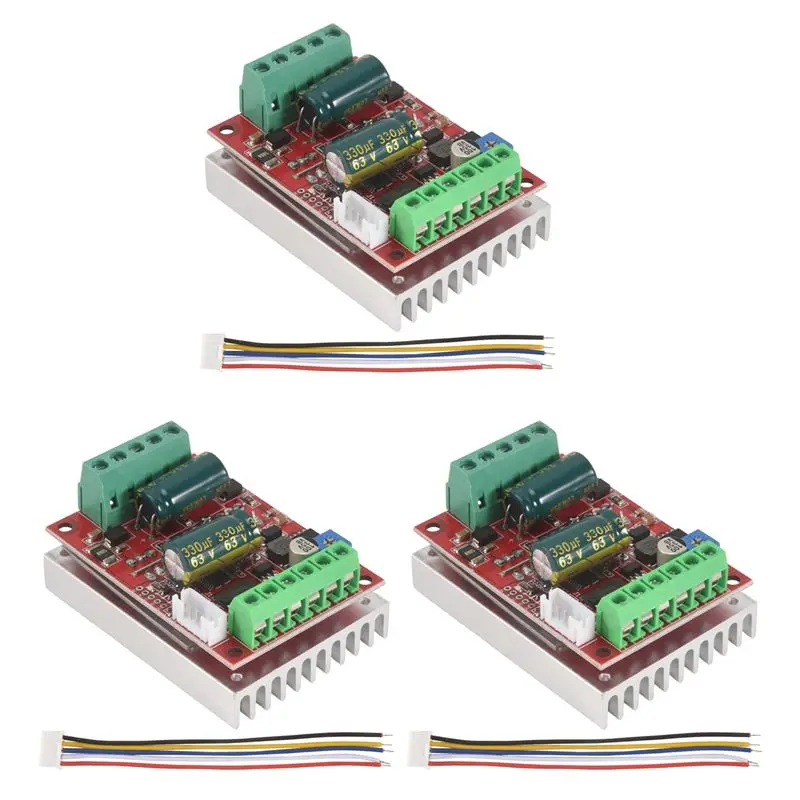 FFYY-3X DC 6-60V 400W BLDC Three Phase DC Brushless Motor Controller PWM Hall Motor Control Driver Board 12V 24V 48V