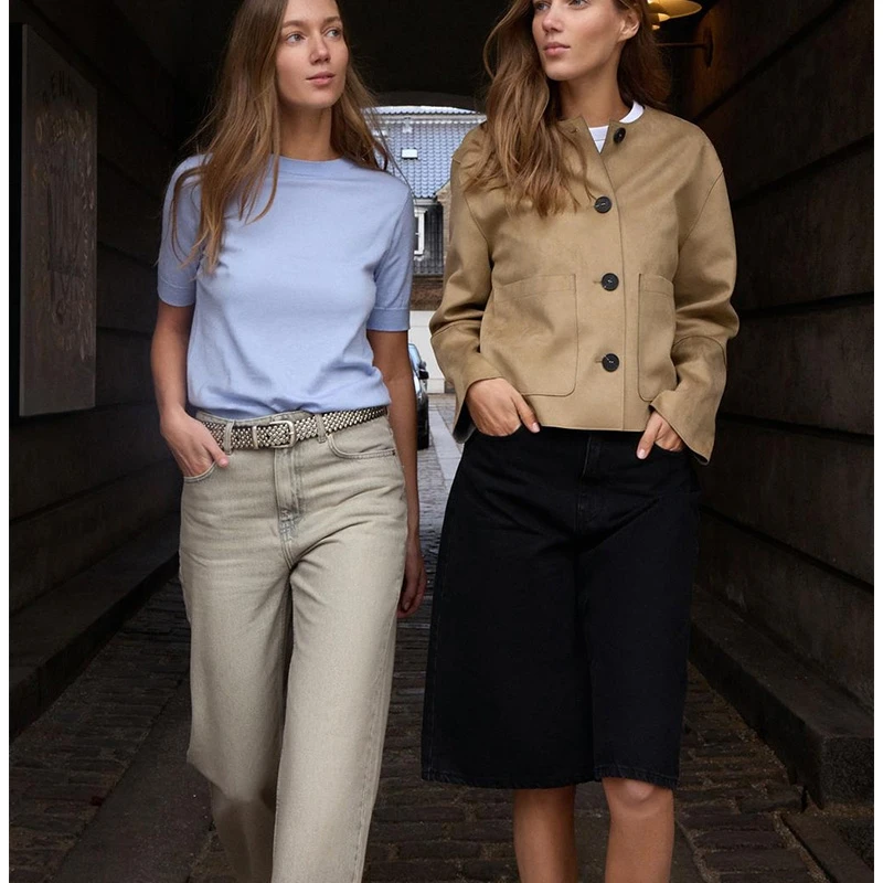 レディース 春新作 ベルベット風 ラウンドネック ロング丈 ジャケット コート ポリエステル繊維 ストレート チューブ 通勤 スタイリッシュ シングルピース