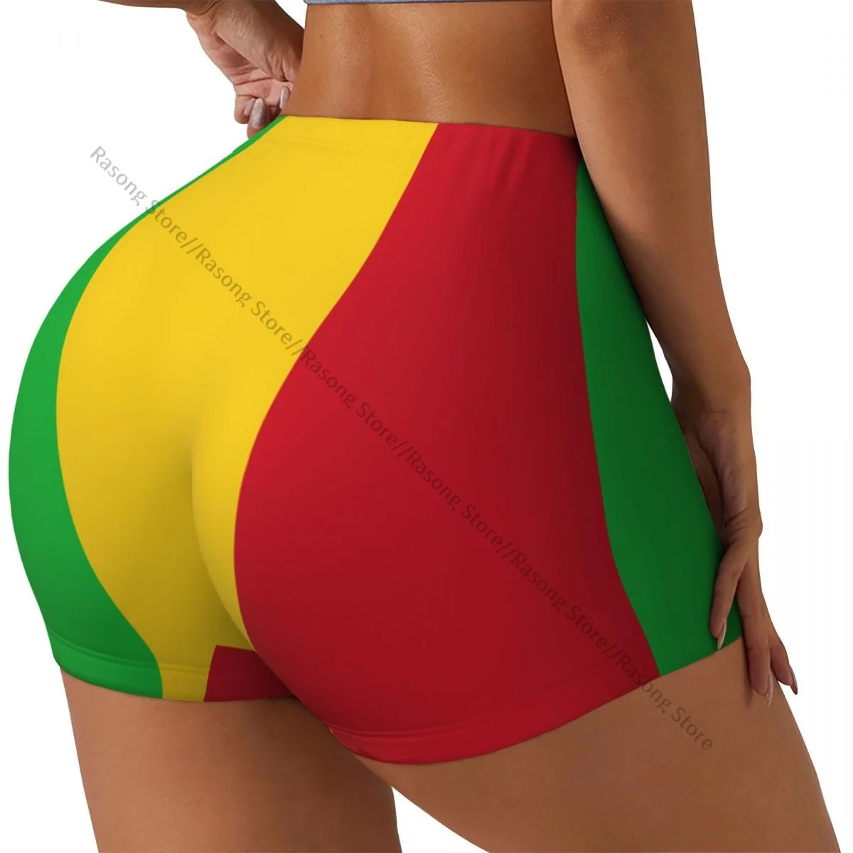 

Push Up Short Elasticity Scrunch Butt Mali Flag Running Shorts Sports Shorts Womens Clothes Gym