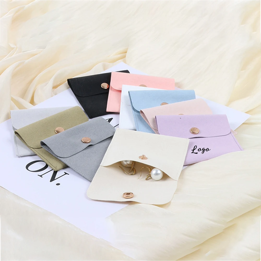 

Бархатный логотип из микрофибры, подарочная сумка для ювелирных изделий, кольцо, серьги, браслет, упаковка, мешочки на пуговицах, свадебный органайзер, парфюмерная сумка для мыла