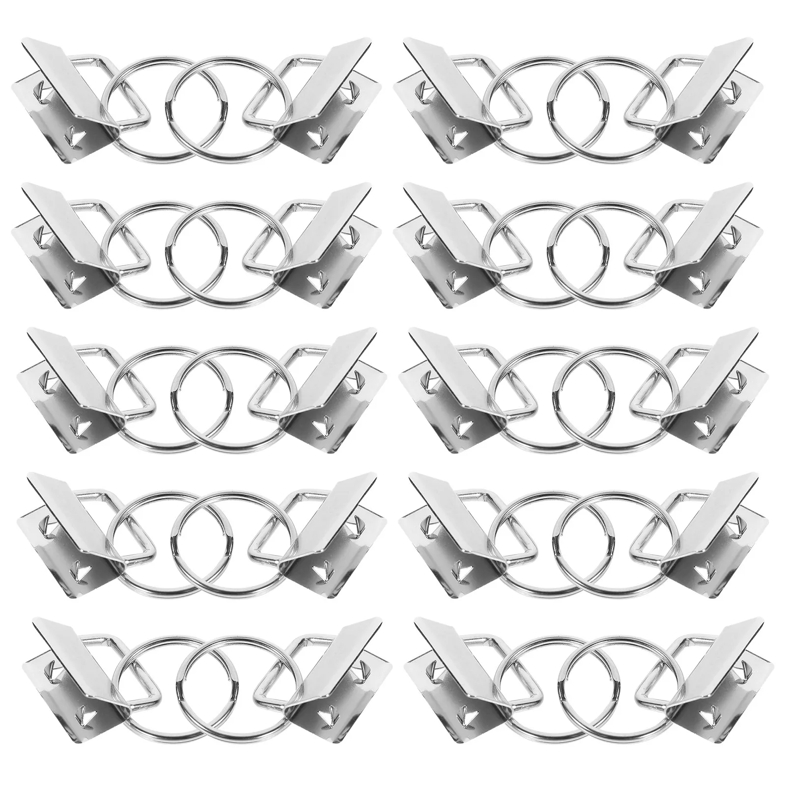 

40Pcs Metal Key Fob Hardware Set for DIY Keychain Bracelet Bag Strap Wristlet Lanyard Craft Projects Iron Texture Corrosion