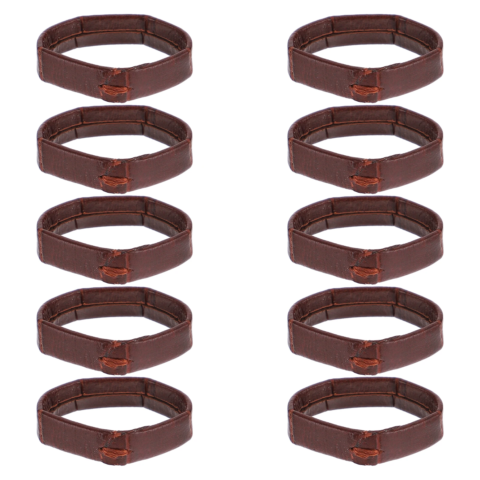 

10pcs Watch Ring 21mm Brown Loop for Watchb Holder Strap Fixed Long Lifespan Comfortable Replacement