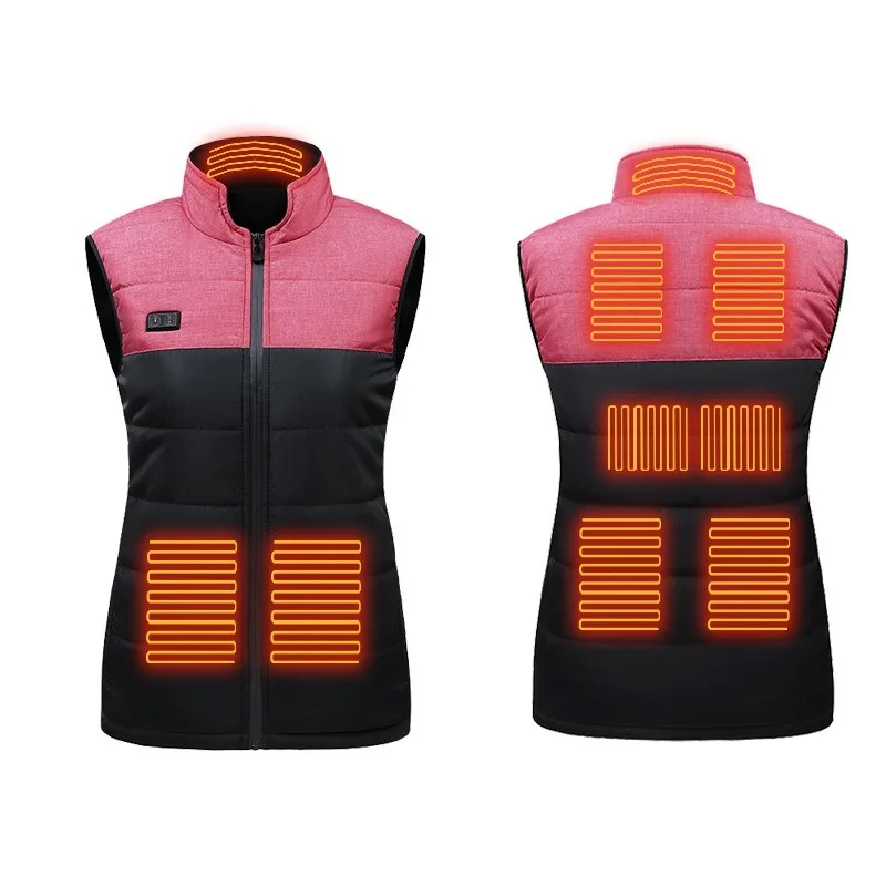 Heated Vest Jacket Women Winter Smart Heating Vest Outdoor Flexible Thermal Clothes Winter Warm Outdoor Hiking Fishing Vest