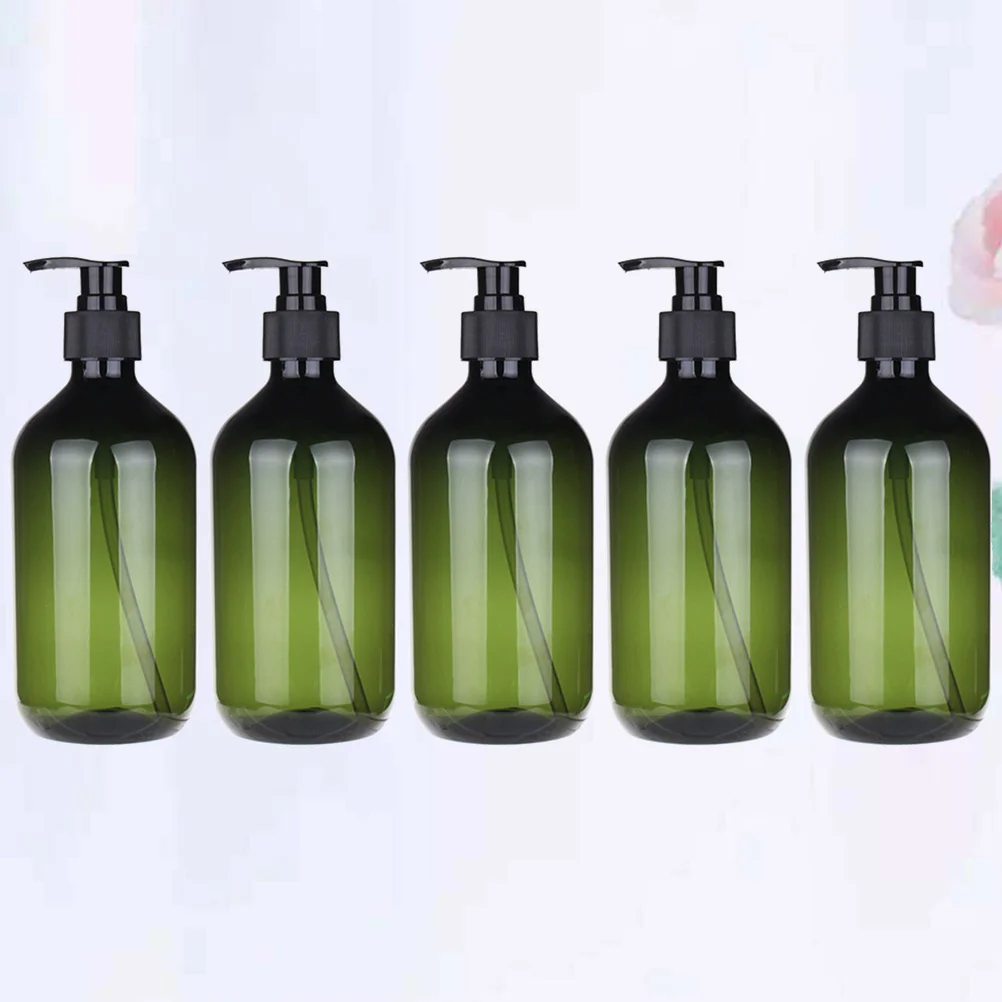 

5pcs 300Ml Plastic Pump Bottle Dispenser Refillable For Shampoo Liquid Soap Body Wash Lotion Empty Bpa Free Reusable Bottles
