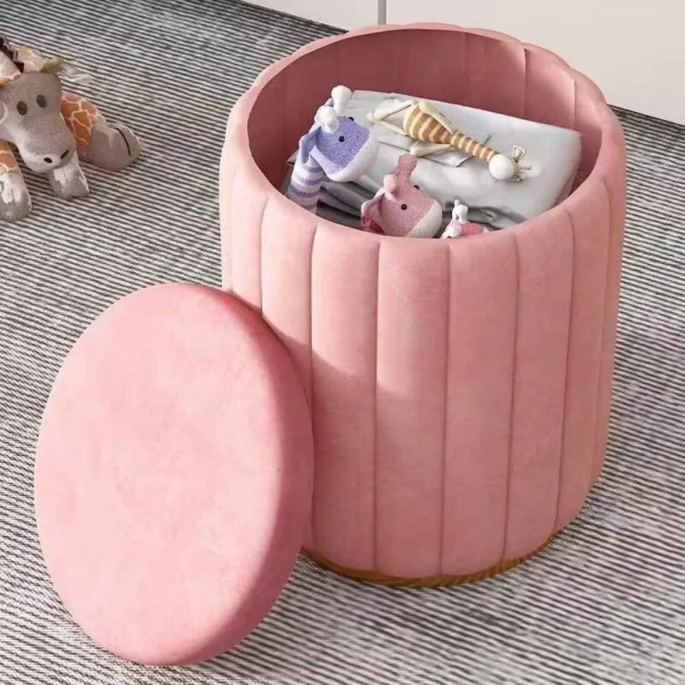 Nordic minimalist style goddess makeup stool, dressing table round stool, manicure stool, comfortable and durable beauty stool