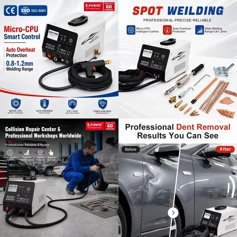 Spot Welder Intelligent Dent Pulling, Metal Body Repair Equipment for Auto Garage, Car Sheet Metal Fixing Tool