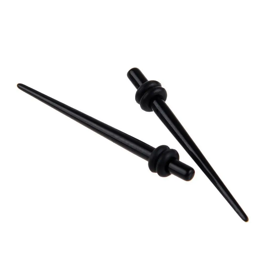 1.6mm 12mm 14mm 16mm big size Acrylic Ear Piercing Tapers Expander Black Flesh Tunnel Body Jewelry