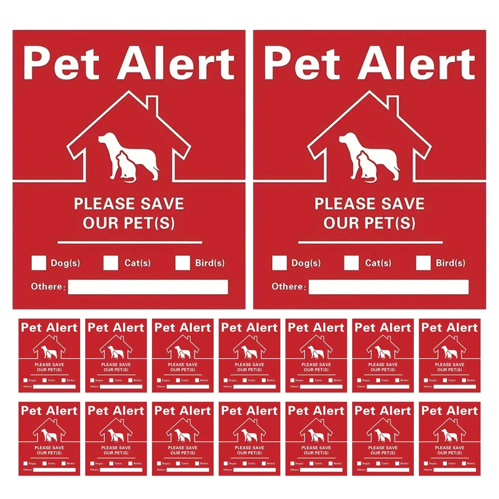30 листов детские игрушки, наклейки, предупреждающая наклейка, оконный искатель, аварийный аксессуар для красных домашних животных
