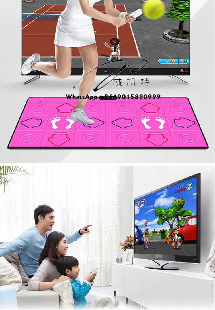 Karpet PVC USB Komputer TV Permainan Tari Tikar Musik Tari Balet Tikar Tari Elektronik Tikar