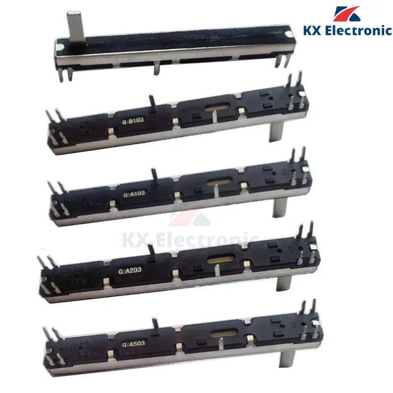 5pcs 75mm Straight Slide Potentiometer 8Pins A103 B103 A203 A503 Double Fader A10K Soundcraft EFX8 Fader A10Kx2 A20KX2 A50KX2