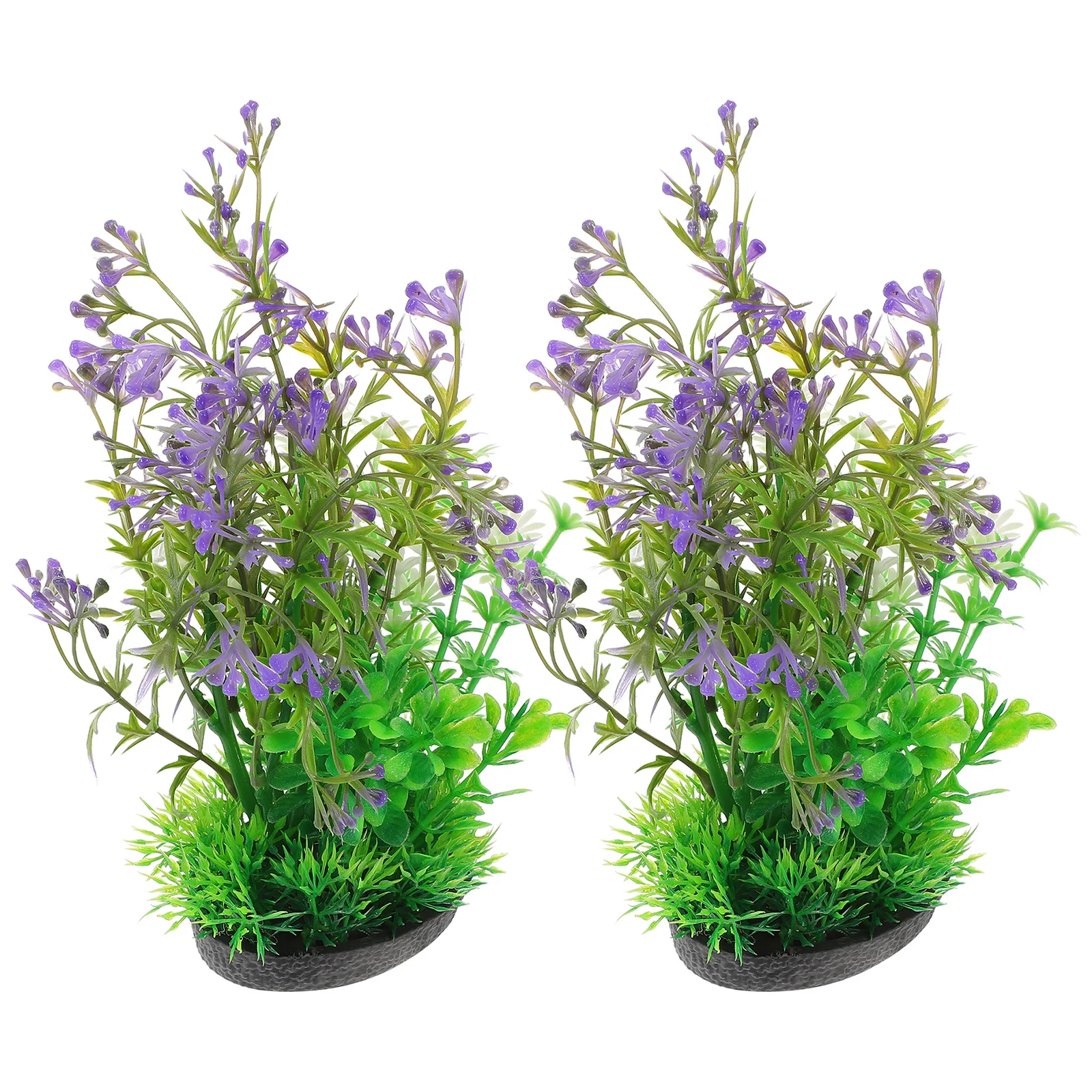 

2pcs Artificial Plants For Fish Tank Aquarium Decoration Realistic Landscape Plastic Water Plant Decor