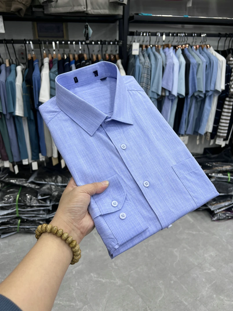 

Busin Casual Long Sve irt with ket Workwear Commute Spring Thin Men's irt Dujia Tag Trimming Discounted Price
