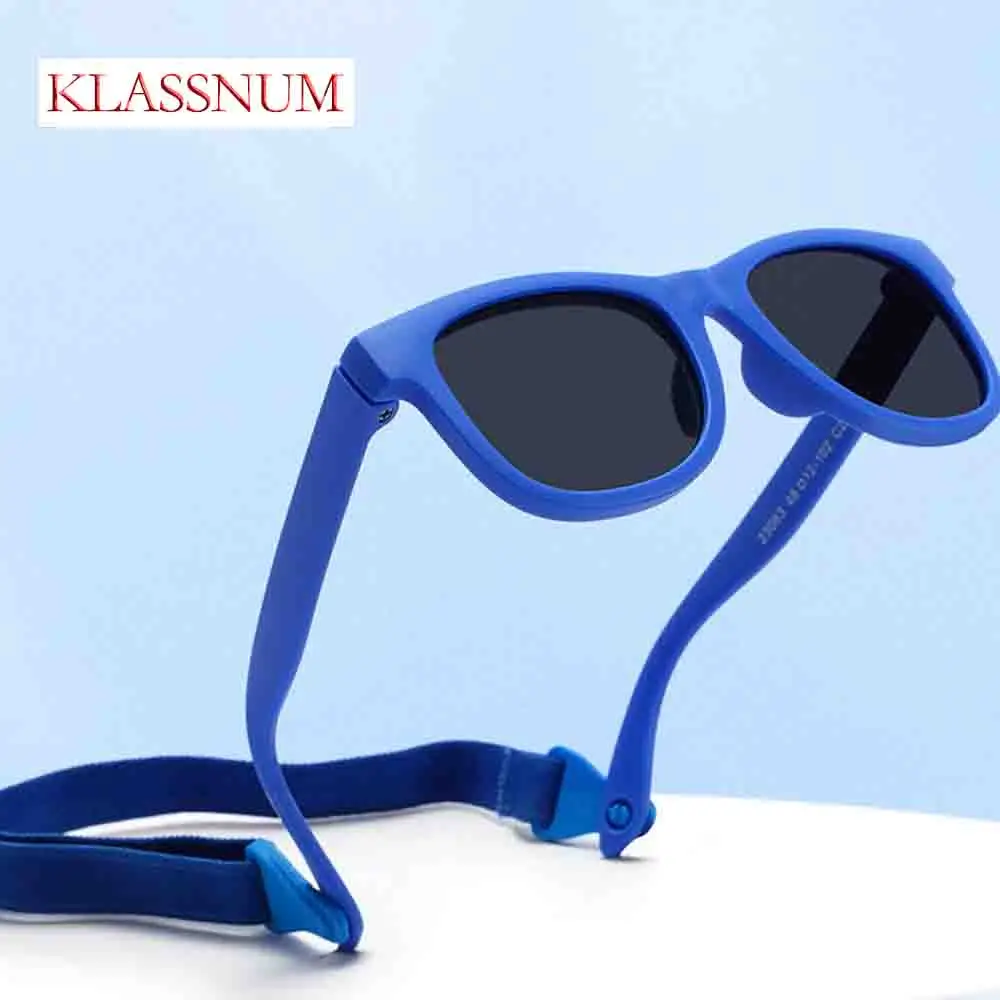 KLASSNUM Kids Polarized Sunglasses Vintage Brand Boys Girl Square Sun Glasses Glasses for Children Baby UV400 Eyewear