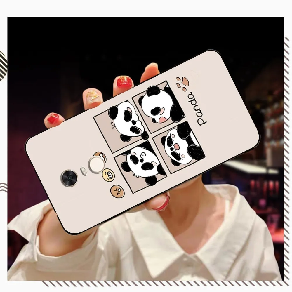 Anime Cute Panda Phone Case For Redmi 5 6 7 8 9 10 plus pro 6 7 8 9 A GO K20 K30 K40 pro plus F3 Fundas