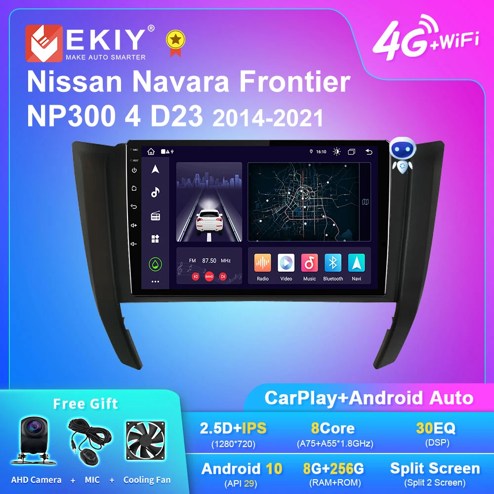 EKIY X7 Android 10 Car Radio For Nissan Navara Frontier NP300 4 D23 2014-2021 Navi GPS Carplay Multimedia Video Player No 2 Din