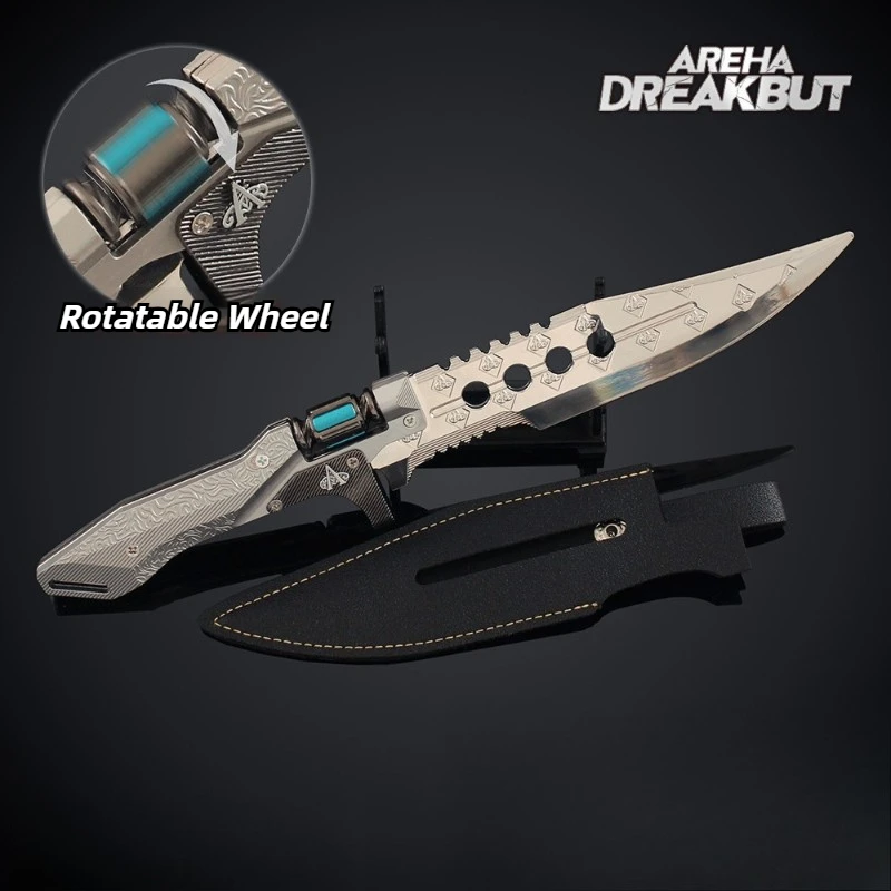 9,84 Zoll Arena Breakout Gewinner Taschenmesser Spielperipheriegeräte Outdoor-Trainingsmesser Modelle Metall Sammlerstück Ornamente Jungenspielzeug