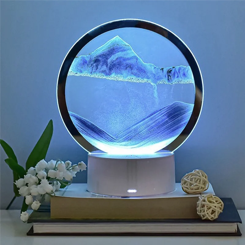 

1Set Sand Picture Sand Picture Figurine Funny Abstract Landscape Decor +LED Light