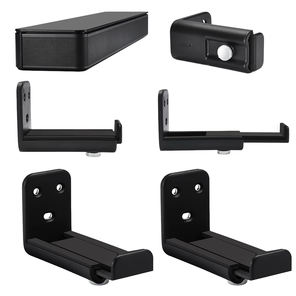 Sound Bar Mounting Bracket Anti-Drop Soundbar Speaker Wall Holder Holds Up To 44lbs Sound Bar Under TV Mount for Most Soundbars