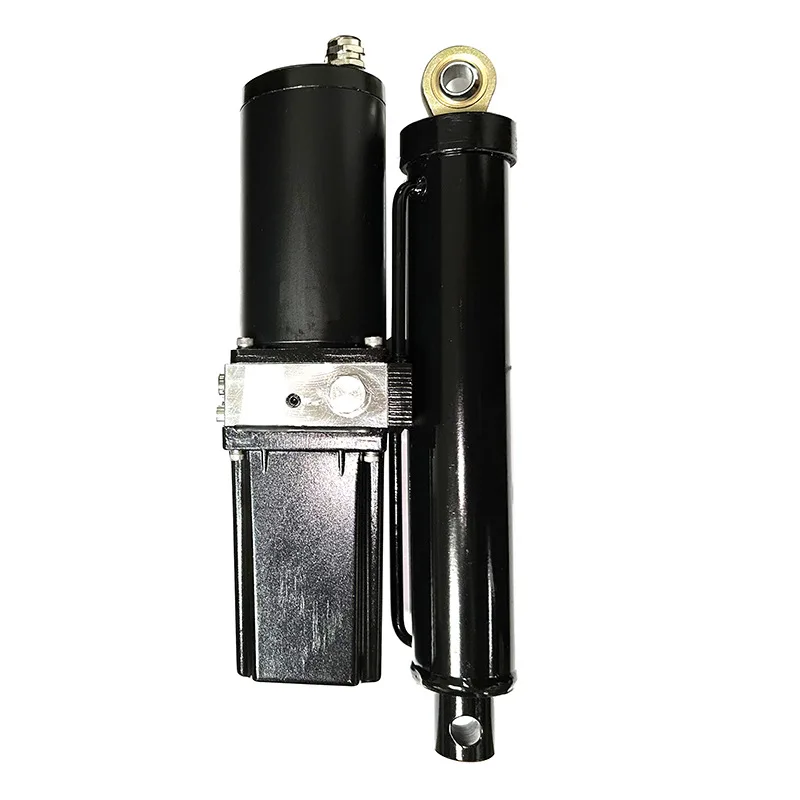 Miniature hydraulic power split type, adjustable stroke electro-hydraulic push rod