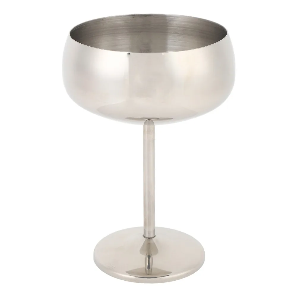 Unbreakable 400ml Wine Cup Rustless Steel Smooth Polished Drinking Cup Cup Shaped Outline Lightweight Goblet Outdoor Use
